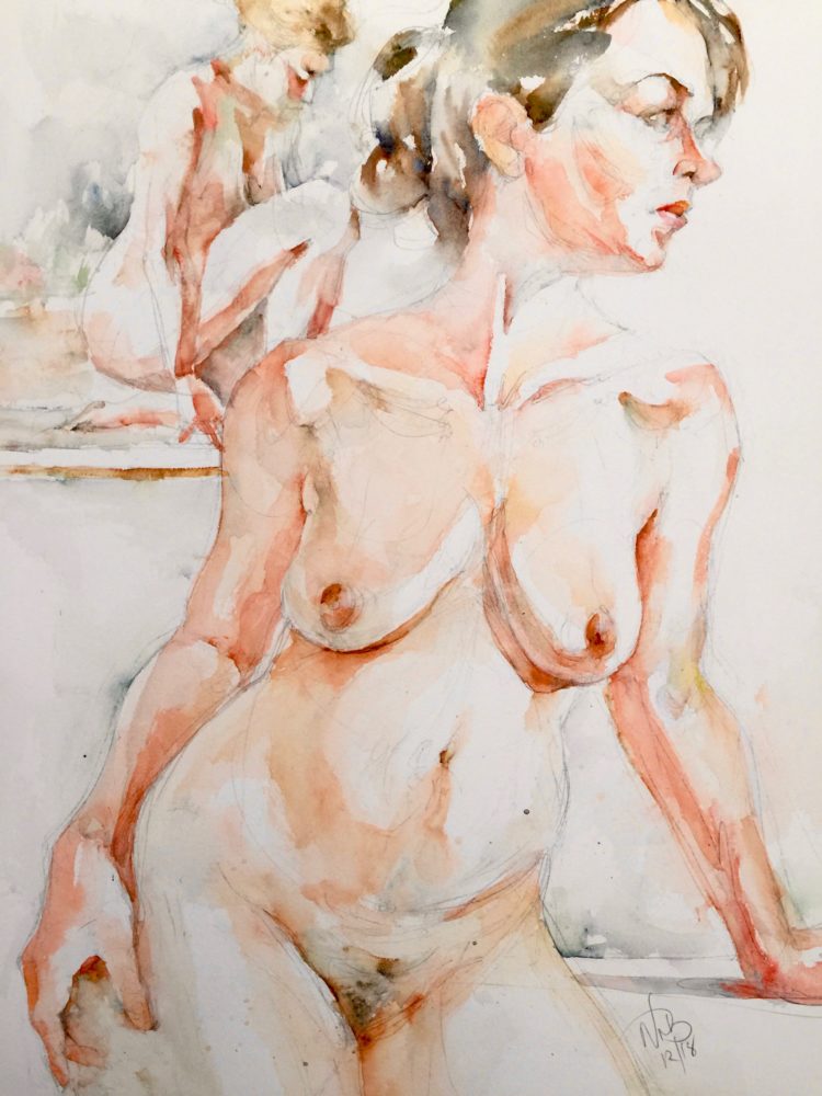 Standing nude
