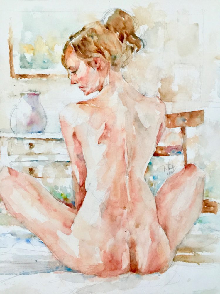 Seated nude