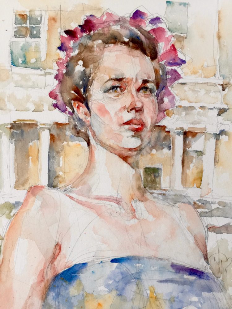 Portrait of a woman at Syntagma Sq.
