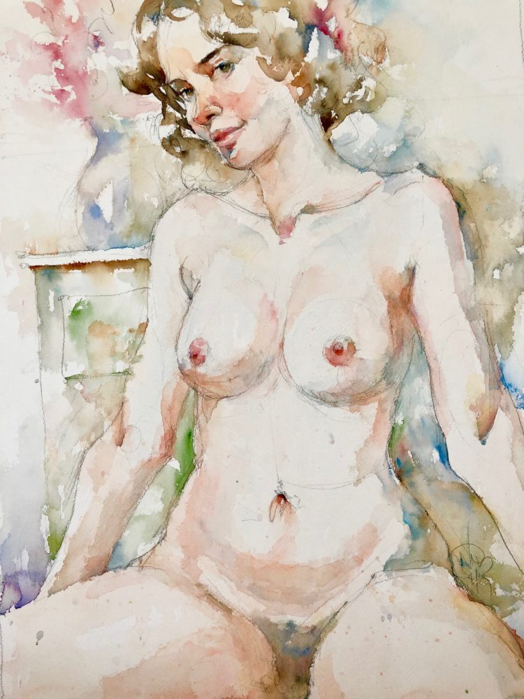 Seated nude