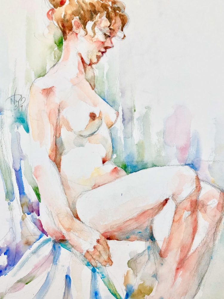 Seated nude